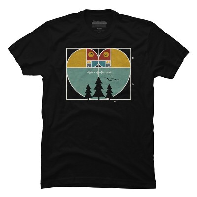 Men's Design By Humans Fibonacci's Nature Love By Maryedenoa T-Shirt