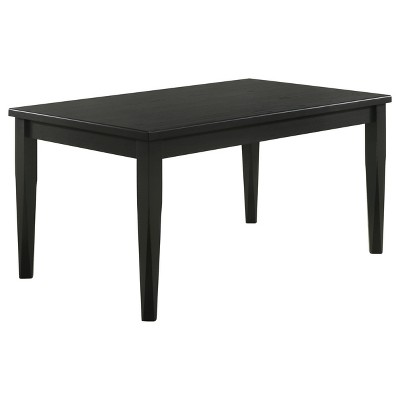 Appleton Black Washed Rectangular Wood Dining Table for Six