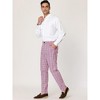Lars Amadeus Men's Flat Front Unique Plaid Printed Business Dress Pants - 4 of 4