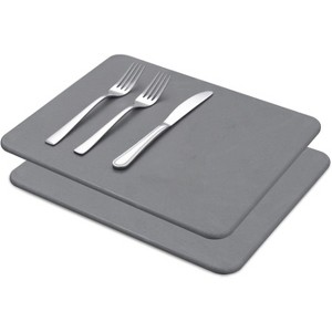 18"x14" Quick Dry Diatomite Kitchen Mat, , Non-Slip Drying Pad for Countertop 2 Pack - 1 of 4
