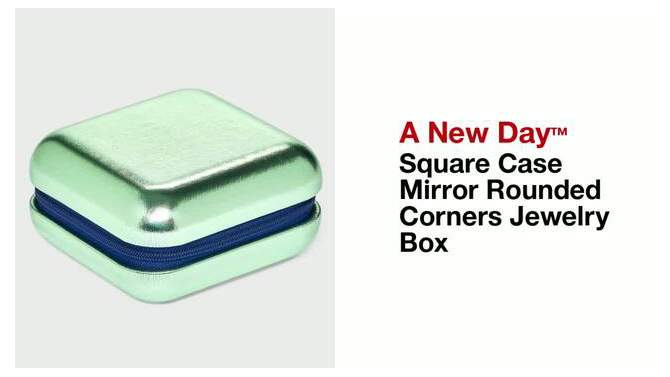 Square Case Mirror Rounded Corners Jewelry Box - A New Day™, 2 of 5, play video