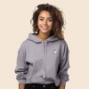 Dalix Heartly Ghost Embroidered Fleece Cropped Hoodie Cold Fall Winter Women - 2 of 4