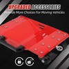 4 PCS Car Dolly Set with Tow Hook, 8000 LB Vehicle Dollies with Sidebar, Reinforced Handle, Wheel Dollies with Brake, Ideal for Moving Truck, Vehicle - 3 of 4