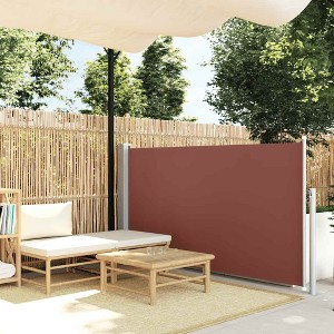 Side Awning Grey Polyester, Powder-Coated Steel 39.4x196.9 in  vidaXL - 1 of 4