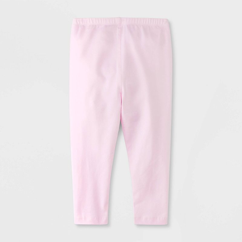  Girls' Adaptive 2pk Capri Leggings - Cat & Jack™ Light Pink/Striped, 3 of 6