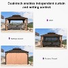PURPLE LEAF Outdoor Hardtop Gazebo Canopy for Patio Deck Backyard Heavy Duty Outside Sunshade with Netting and Curtains - 3 of 4
