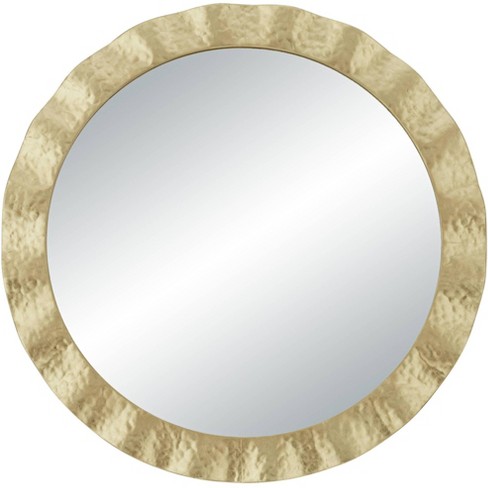 Uttermost Wave 32" Gold Round Wall Mirror : Target