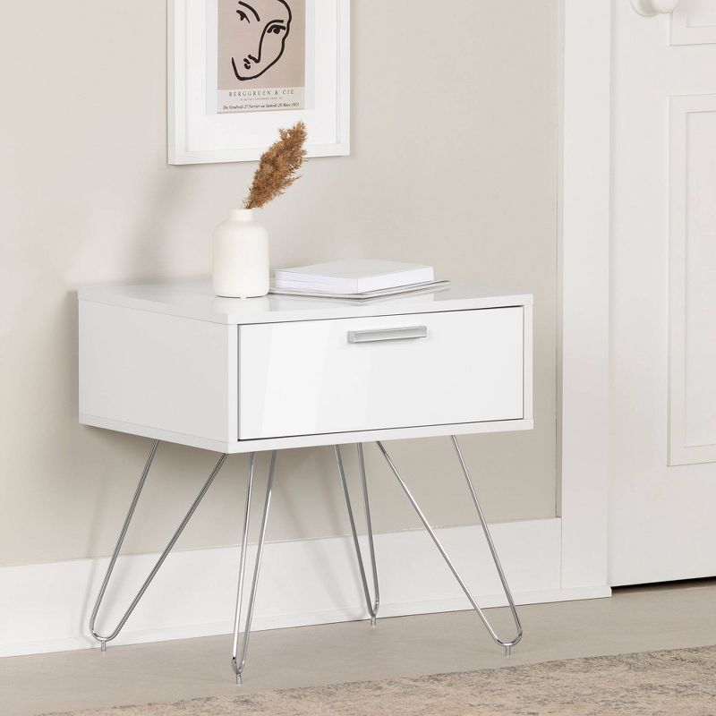 Slendel End Table Pure White - South Shore, 3 of 10