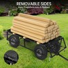 500 Lbs Capacity Heavy Duty Mesh Steel Garden Cart, Folding Utility Cart w/Removable Side Nets & 10 in Pneumatic Tires for Gardens, Lawns, Yards - 4 of 4