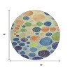 Navy Blue And Lime Green Geometric Washable Indoor Outdoor Area Rug - 3 of 4