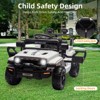 Red 12V Ride On Truck Car For Kids With Remote Control Bluetooth Speaker Led Lights Two Driving Modes And Safety Features Red - 2 of 4