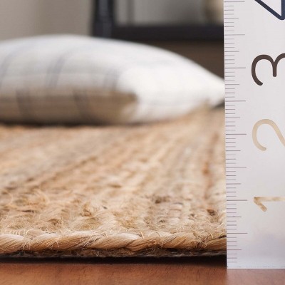 Natural Braided Jute Handmade Non-slip 2' x 3' Rug