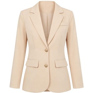 beige dress jacket womens Millicent Cream Fitted Blazer by Priceless main image 0