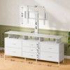 WOWLIVE TV Stand with Mount for 32-75 inch TVs, Dresser TV Stand with 7 Storage Drawers ,  Entertainment Center for Living Room - 3 of 4