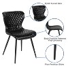 Emma and Oliver 4 Pack Contemporary Upholstered Chair in Black Vinyl - 4 of 4