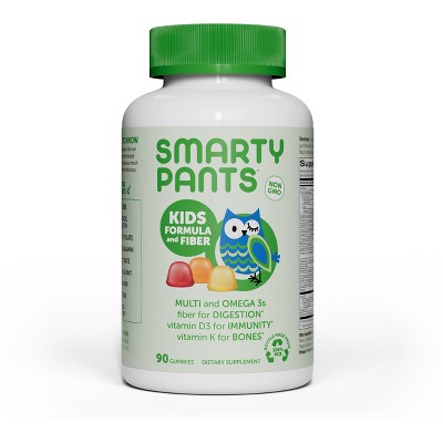 SmartyPants Kids Formula and Fiber Gummies - Lemon, Orange & Strawberry Banana - 90ct