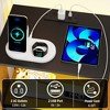 Dolonm 2 Pack Modern Nightstand with Charging Station, Bedside Tables with LED Light and Fabric Drawers,2-Layer Drawer - 3 of 4