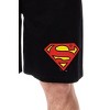 DC Comics Mens' Superman 'S' Logo  Character Sleep Pajama Shorts Black - 2 of 3
