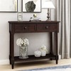 OUTSUPPLY Traditional Wood Console Table with 2 Drawers & Shelf, Entryway Table for Living Room, Hallway & Dining Room - 4 of 4