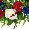 Northlight Carnation and Rose Artificial Patriotic Wreath - 24" - 4 of 4