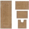 Set of 4 Classy Bathmat Collection Linen Cotton Tufted Bath Rug - Home Weavers - 2 of 4