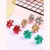 Christmas Bow Stud Earrings for Women, Festive Holiday Jewelry Set. - 4 of 4