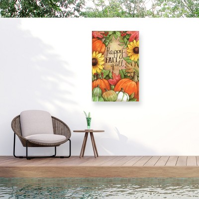 "Happy Fall Pumpkins" Outdoor Canvas