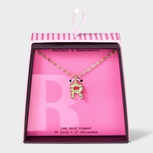 14K Gold Dipped Twisted Bubble Initial Necklace - A New Day™ Gold - 1 of 4