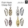John Bead Must Have Findings Metal Gold 6x20mm Fish Hook Clasps for Jewelry Making Findings, 9 Pieces - 4 of 4