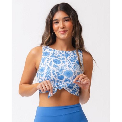 Botany Floral Knotted Crop Top