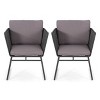 Set of 2 Mid-Century Idaho Club Chair with Water-Resistant Cushions for outside living room-Christopher Knight Home - 2 of 4