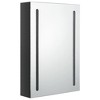 vidaXL LED Bathroom Mirror Cabinet Shining Black 19.7 in.x5.1 in.x27.6 in. - 3 of 4
