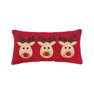 Joy of Christmas Reindeer Indoor Decorative Pillow - Laural Home