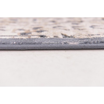 Roosevelt Dark Blue and Beige Synthetic Rectangular 9' x 12' Area Rug