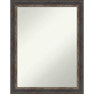 Bronze Charred Wood Rectangular Bathroom Vanity Mirror