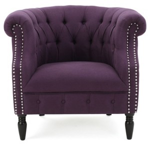 Akira Club Chair - Purple - Christopher Knight Home