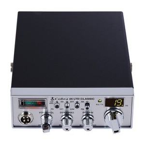 Cobra 40-Channel AM/FM Compact Professional CB Radio with Microphone, Chrome Face, 25 LTD® Classic in Black - 1 of 4