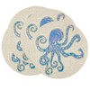 Saro Lifestyle Tentacle Treasure Beaded Placemat (Set of 4), 15"x15", Blue - 3 of 4
