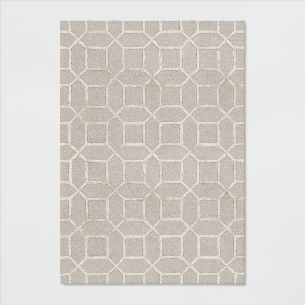 7'X10' Geometric Tufted Viscose Area Rug Neutral - Opalhouse was $299.99 now $149.99 (50.0% off)