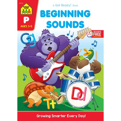 School Zone Beginning Sounds Workbook - (Paperback)