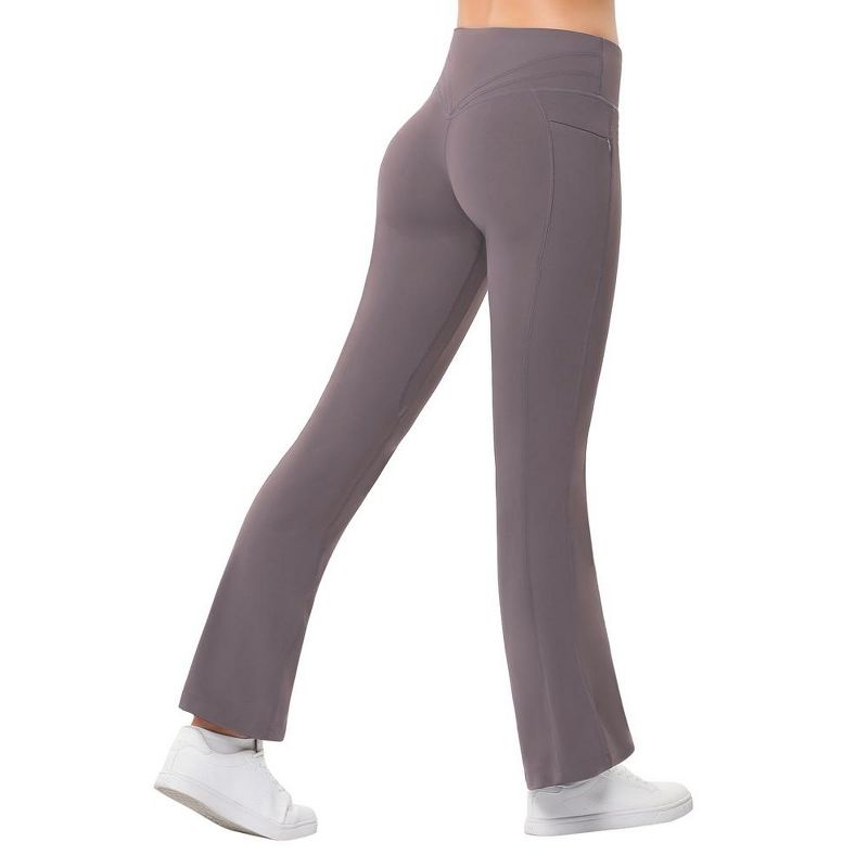 Women's High Waisted Workout Leggings with Zipper Pockets Athletic Yoga Pants Lounge Casual, 1 of 7