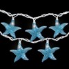 Northlight Set of 10 Blue Starfish Novelty String Lights - 9ft White Wire - 3 of 4