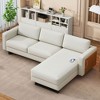 VASIP Modern Linen Sectional Sofa with Chaise - Perfect for Small Spaces & Family Living - 3 of 4