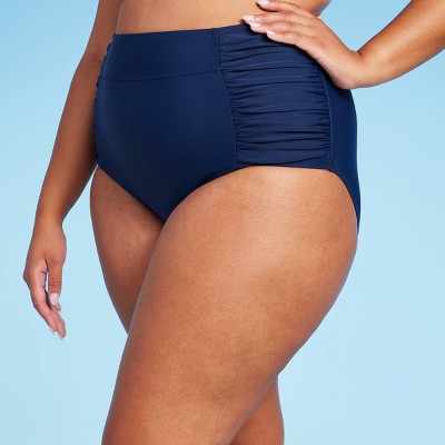 Women's High Waist Bikini Bottom - Kona Sol™ Navy Blue