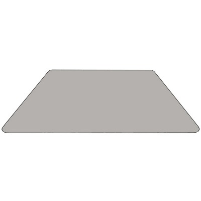 Gray Trapezoid Metal Activity Table with Adjustable Legs