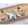 Anna-Kaci Women's Swarovski Crystal Elements Pendant Necklace with Blue Starfish Design, Gold Tone Chain, Adjustable Length, Adds Sparkle - Starfish - 3 of 4