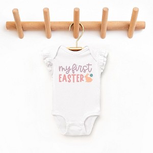 The Juniper Shop My First Easter Bunny Baby Flutter Sleeve Bodysuit - 1 of 3