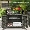Wicker Outdoor Storage Cabinet with Two Doors and Shelf for Outdoor Pool Towel Storage - 4 of 4