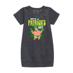 - SpongeBob Squarepants - Happy St. Patricks Day Graphic Short Sleeve Fleece Dress - 1 of 3