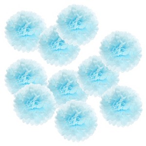 Unique Bargains Decorative Reusable Party Wedding Tissue Pom Poms Flowers 10 Pcs - 1 of 4